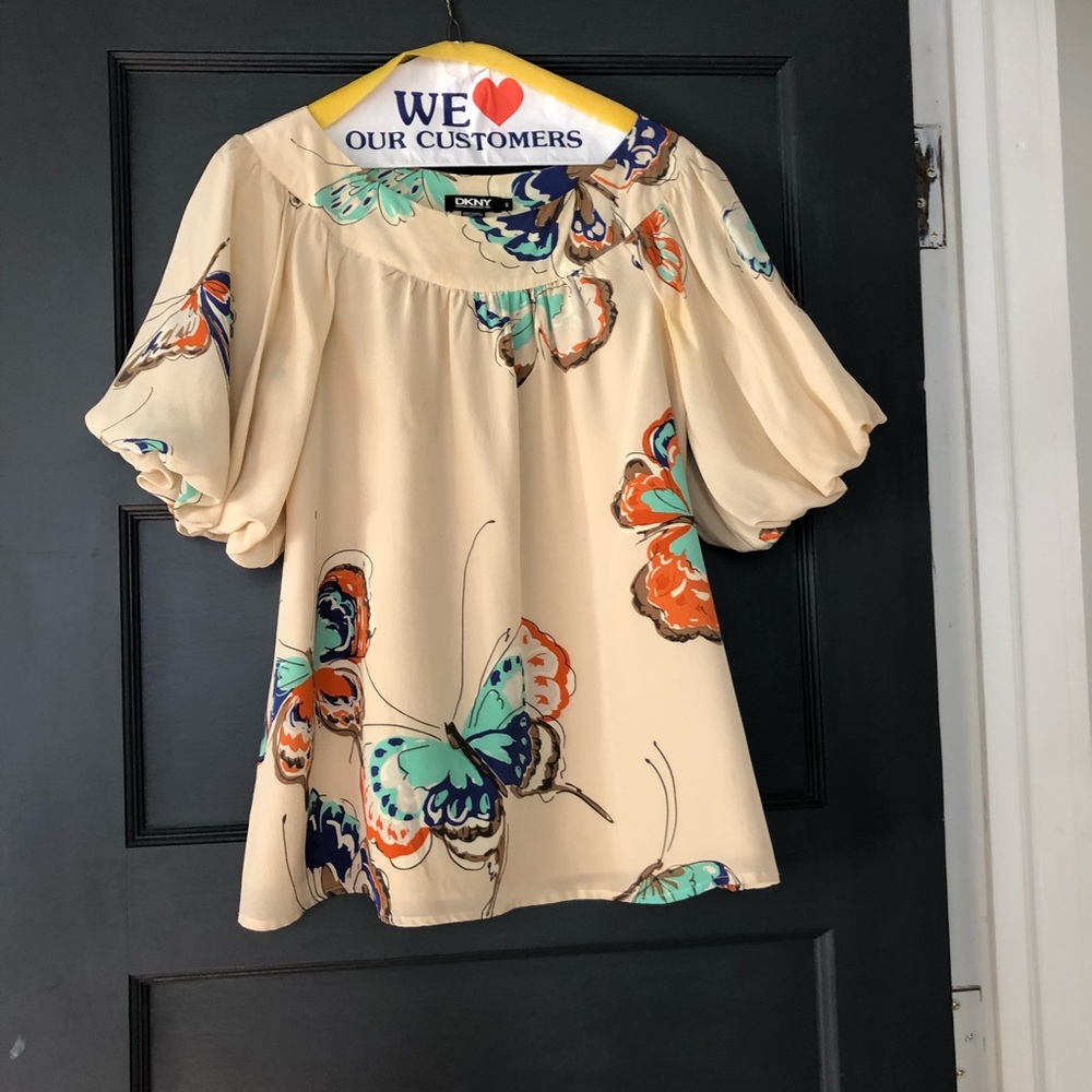 DKNY flowey flowery blouse